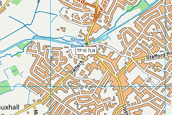 TF10 7LN map - OS VectorMap District (Ordnance Survey)