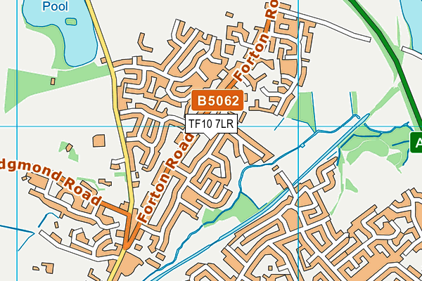 TF10 7LR map - OS VectorMap District (Ordnance Survey)