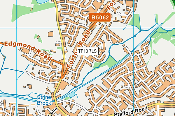 TF10 7LS map - OS VectorMap District (Ordnance Survey)