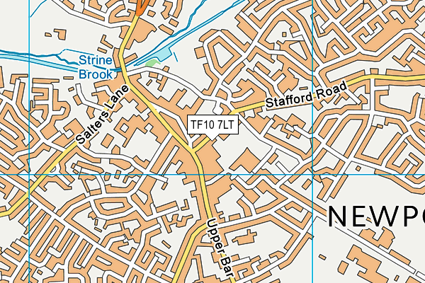 TF10 7LT map - OS VectorMap District (Ordnance Survey)