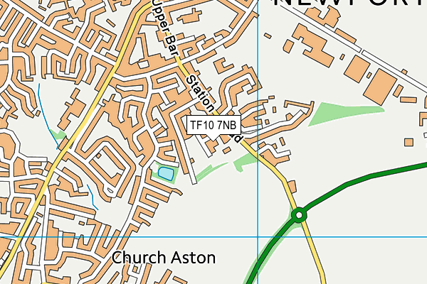 Newport Fitness Centre map (TF10 7NB) - OS VectorMap District (Ordnance Survey)