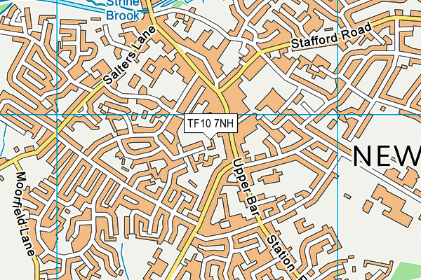 TF10 7NH map - OS VectorMap District (Ordnance Survey)