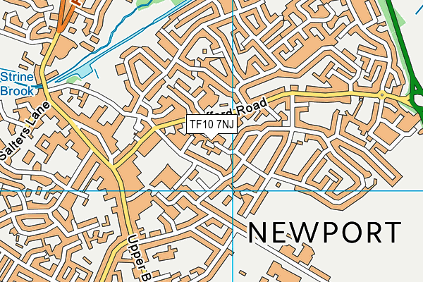 TF10 7NJ map - OS VectorMap District (Ordnance Survey)