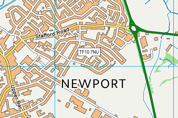 TF10 7NU map - OS VectorMap District (Ordnance Survey)