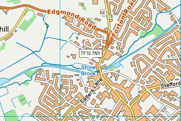 TF10 7NY map - OS VectorMap District (Ordnance Survey)