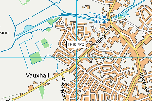 TF10 7PQ map - OS VectorMap District (Ordnance Survey)