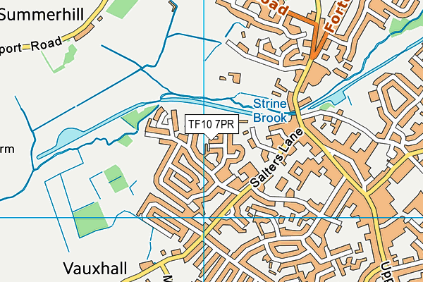 TF10 7PR map - OS VectorMap District (Ordnance Survey)