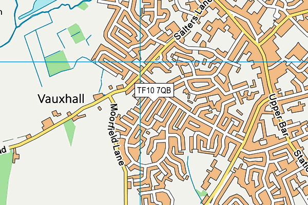 TF10 7QB map - OS VectorMap District (Ordnance Survey)