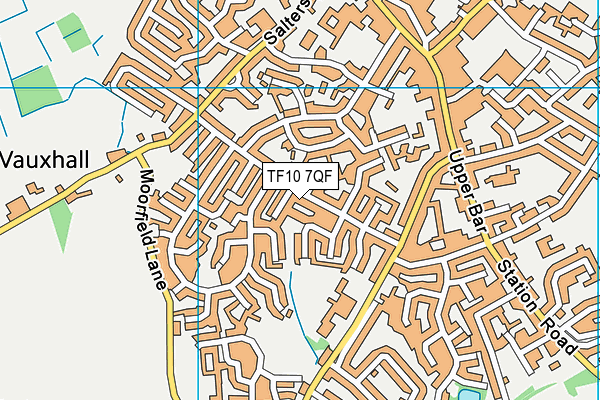 TF10 7QF map - OS VectorMap District (Ordnance Survey)