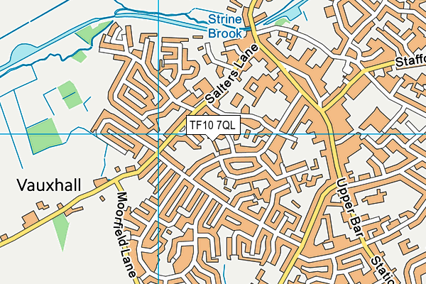 TF10 7QL map - OS VectorMap District (Ordnance Survey)