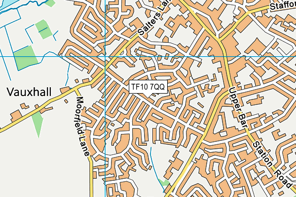TF10 7QQ map - OS VectorMap District (Ordnance Survey)