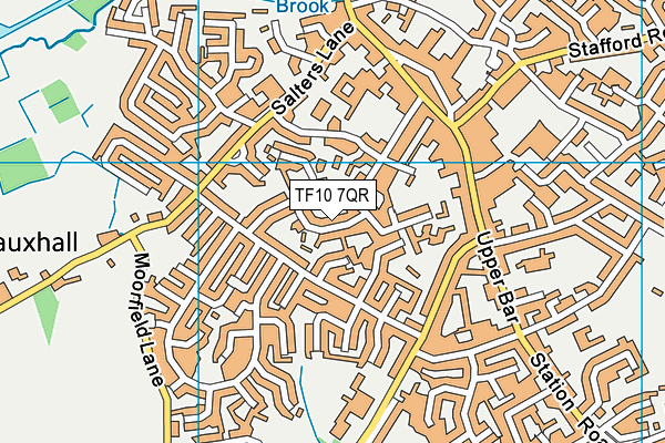 TF10 7QR map - OS VectorMap District (Ordnance Survey)