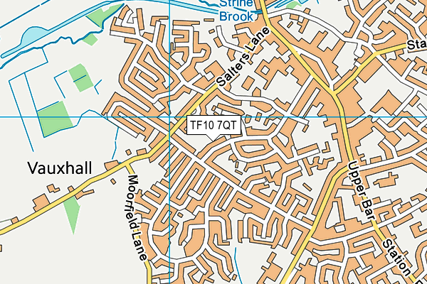 TF10 7QT map - OS VectorMap District (Ordnance Survey)