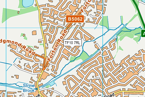 TF10 7RL map - OS VectorMap District (Ordnance Survey)