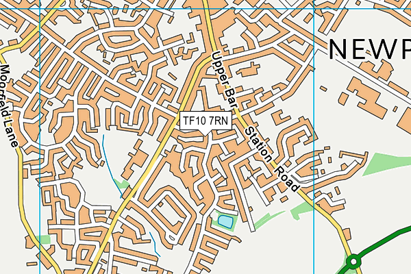 TF10 7RN map - OS VectorMap District (Ordnance Survey)