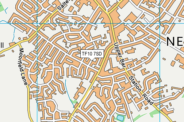TF10 7SD map - OS VectorMap District (Ordnance Survey)