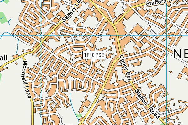 TF10 7SE map - OS VectorMap District (Ordnance Survey)