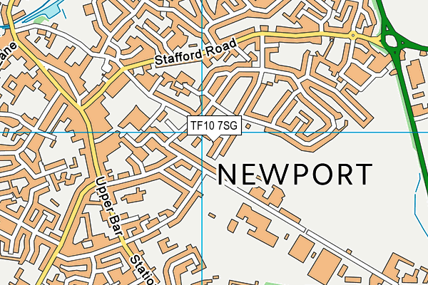 TF10 7SG map - OS VectorMap District (Ordnance Survey)