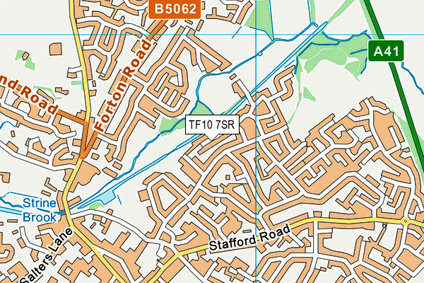 TF10 7SR map - OS VectorMap District (Ordnance Survey)