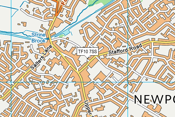 TF10 7SS map - OS VectorMap District (Ordnance Survey)