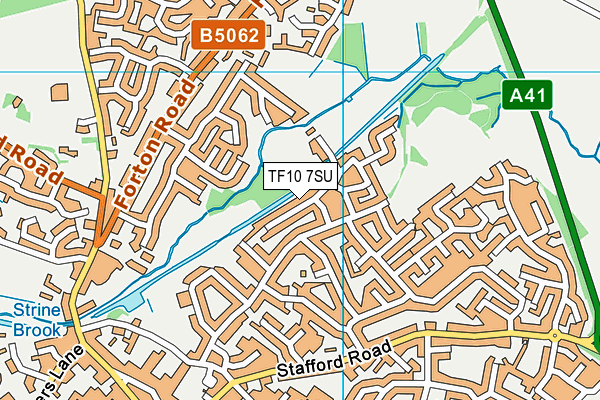 TF10 7SU map - OS VectorMap District (Ordnance Survey)