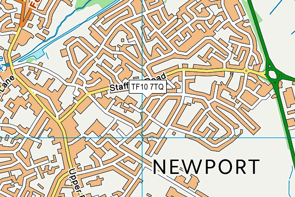 TF10 7TQ map - OS VectorMap District (Ordnance Survey)