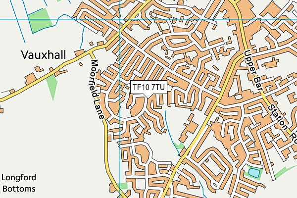 TF10 7TU map - OS VectorMap District (Ordnance Survey)