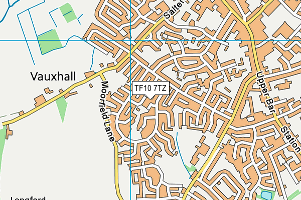 TF10 7TZ map - OS VectorMap District (Ordnance Survey)