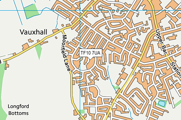 TF10 7UA map - OS VectorMap District (Ordnance Survey)