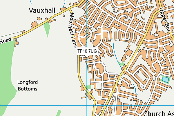 TF10 7UG map - OS VectorMap District (Ordnance Survey)