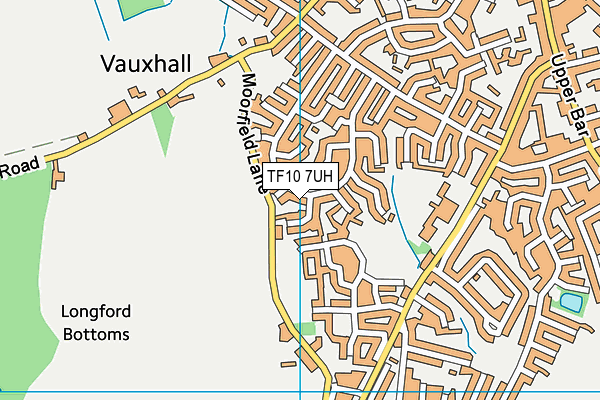 TF10 7UH map - OS VectorMap District (Ordnance Survey)