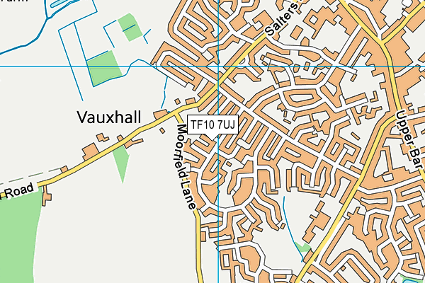 TF10 7UJ map - OS VectorMap District (Ordnance Survey)