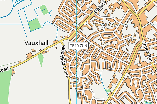 TF10 7UN map - OS VectorMap District (Ordnance Survey)