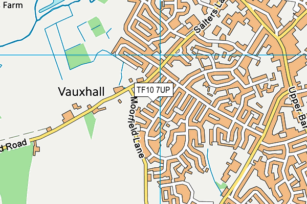 TF10 7UP map - OS VectorMap District (Ordnance Survey)