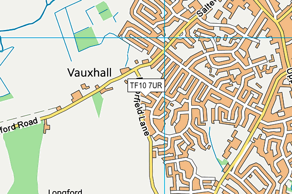 TF10 7UR map - OS VectorMap District (Ordnance Survey)