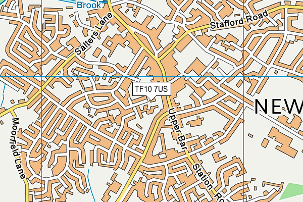 TF10 7US map - OS VectorMap District (Ordnance Survey)