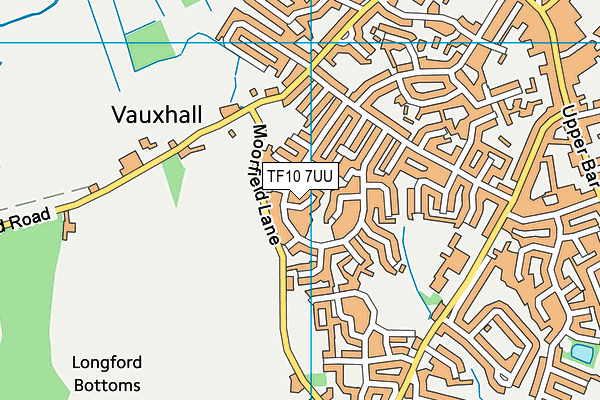 TF10 7UU map - OS VectorMap District (Ordnance Survey)