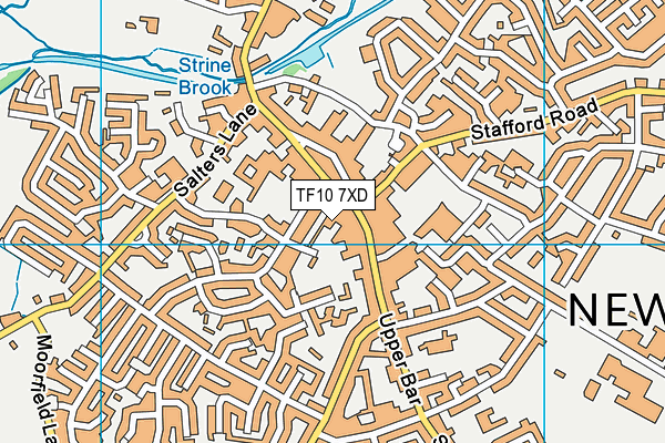 TF10 7XD map - OS VectorMap District (Ordnance Survey)