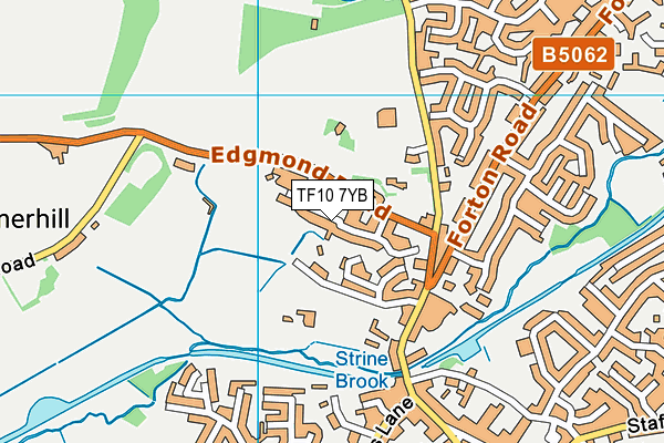 TF10 7YB map - OS VectorMap District (Ordnance Survey)