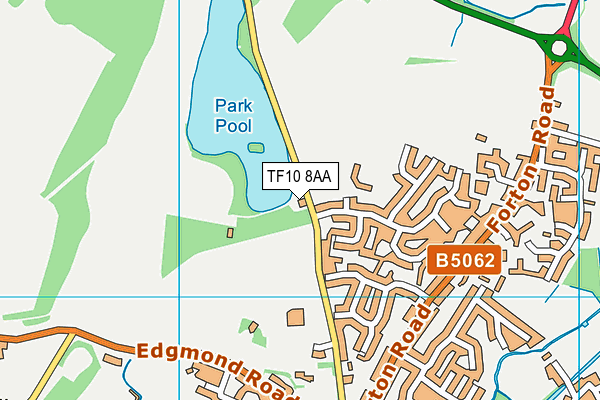 TF10 8AA map - OS VectorMap District (Ordnance Survey)