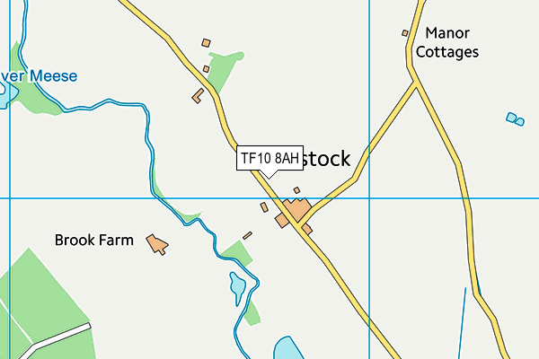 TF10 8AH map - OS VectorMap District (Ordnance Survey)