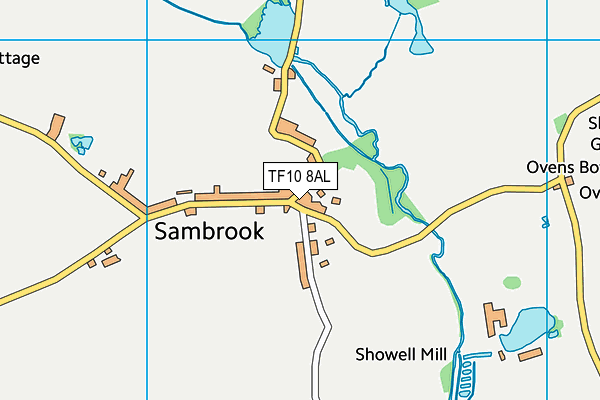 TF10 8AL map - OS VectorMap District (Ordnance Survey)