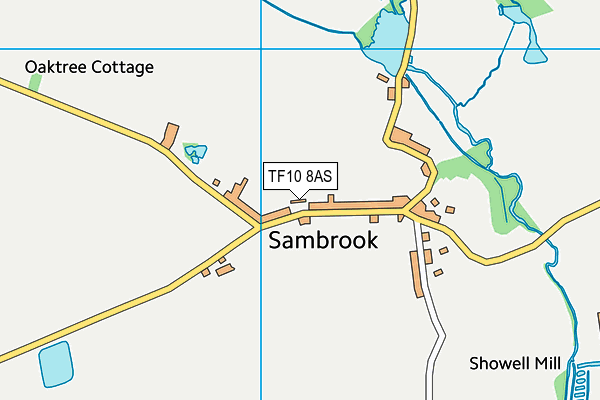 TF10 8AS map - OS VectorMap District (Ordnance Survey)