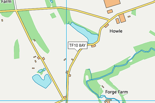TF10 8AY map - OS VectorMap District (Ordnance Survey)