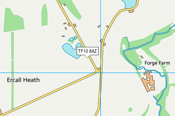 TF10 8AZ map - OS VectorMap District (Ordnance Survey)