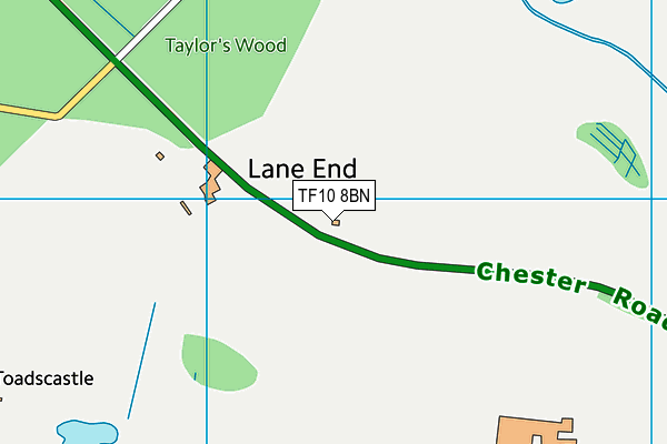 TF10 8BN map - OS VectorMap District (Ordnance Survey)