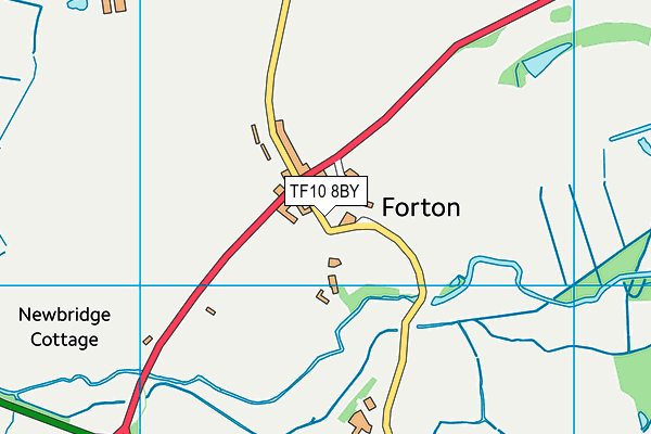 TF10 8BY map - OS VectorMap District (Ordnance Survey)