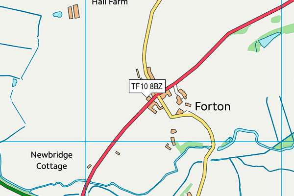 TF10 8BZ map - OS VectorMap District (Ordnance Survey)