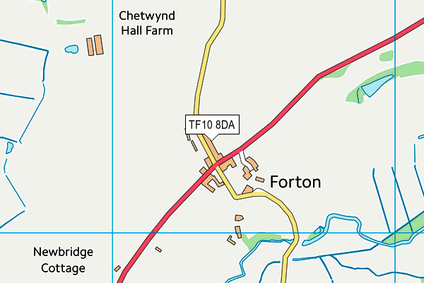 TF10 8DA map - OS VectorMap District (Ordnance Survey)