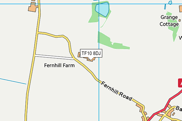 TF10 8DJ map - OS VectorMap District (Ordnance Survey)